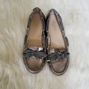 Coach loafers with a bow Size 7